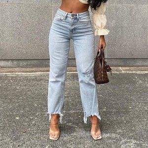 NWT Fashion NOVA Time Out Distressed Vintage Ankle Jeans